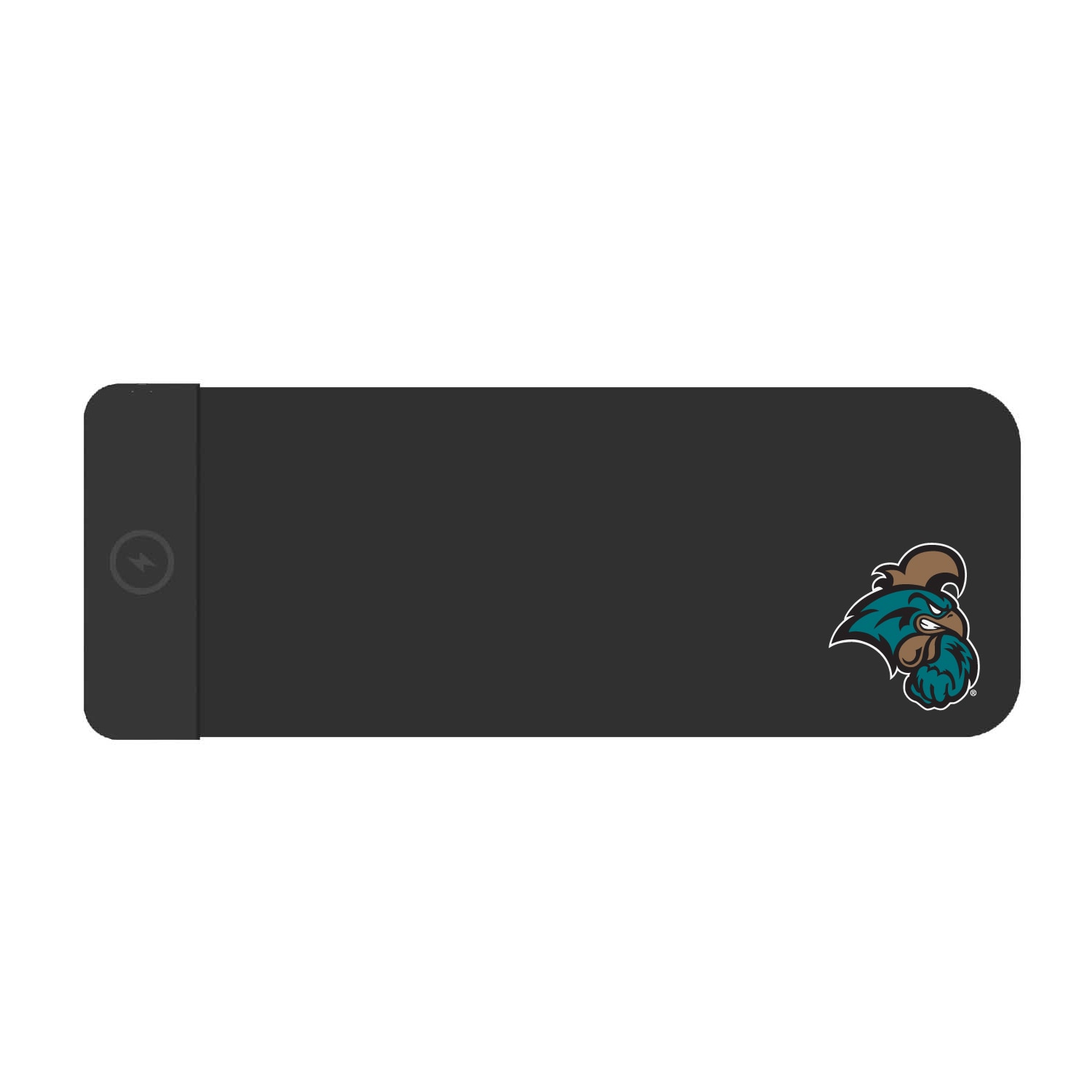 Coastal Carolina University Cloth Wireless Charging Desk Mat, Black, Classic V1