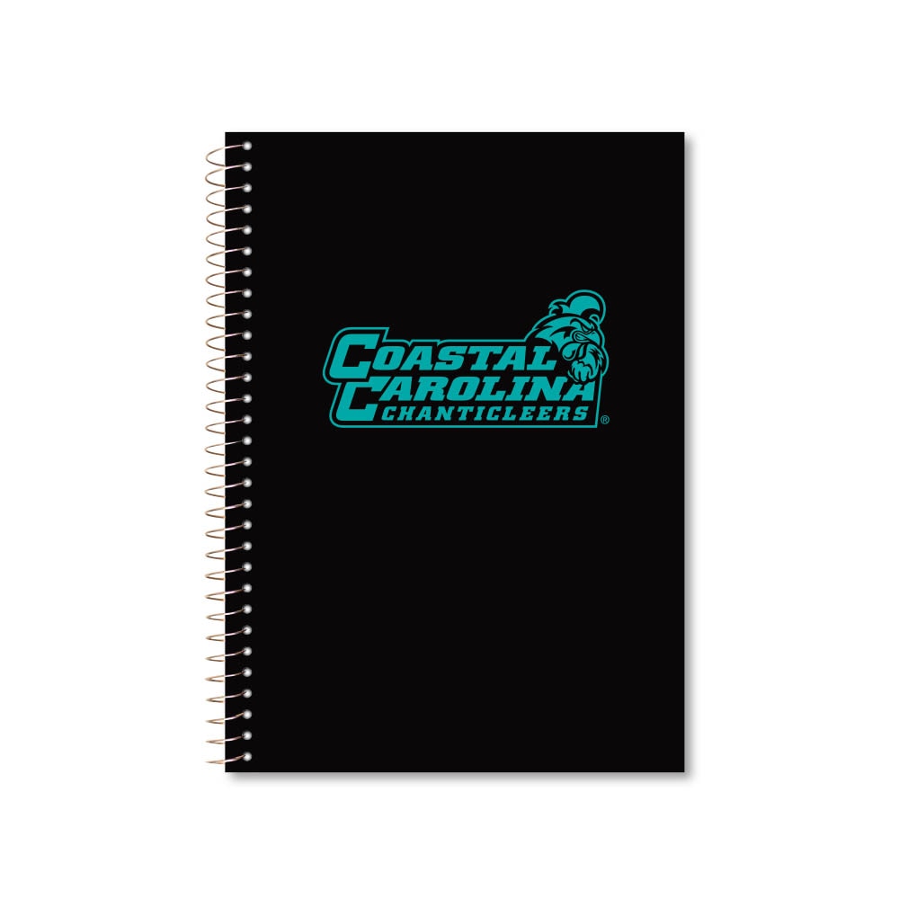 Roaring Premium 3 Subject 9.5 x 6.5 Notebook, College Ruled 20lb Paper, Pressboard Foil Cover