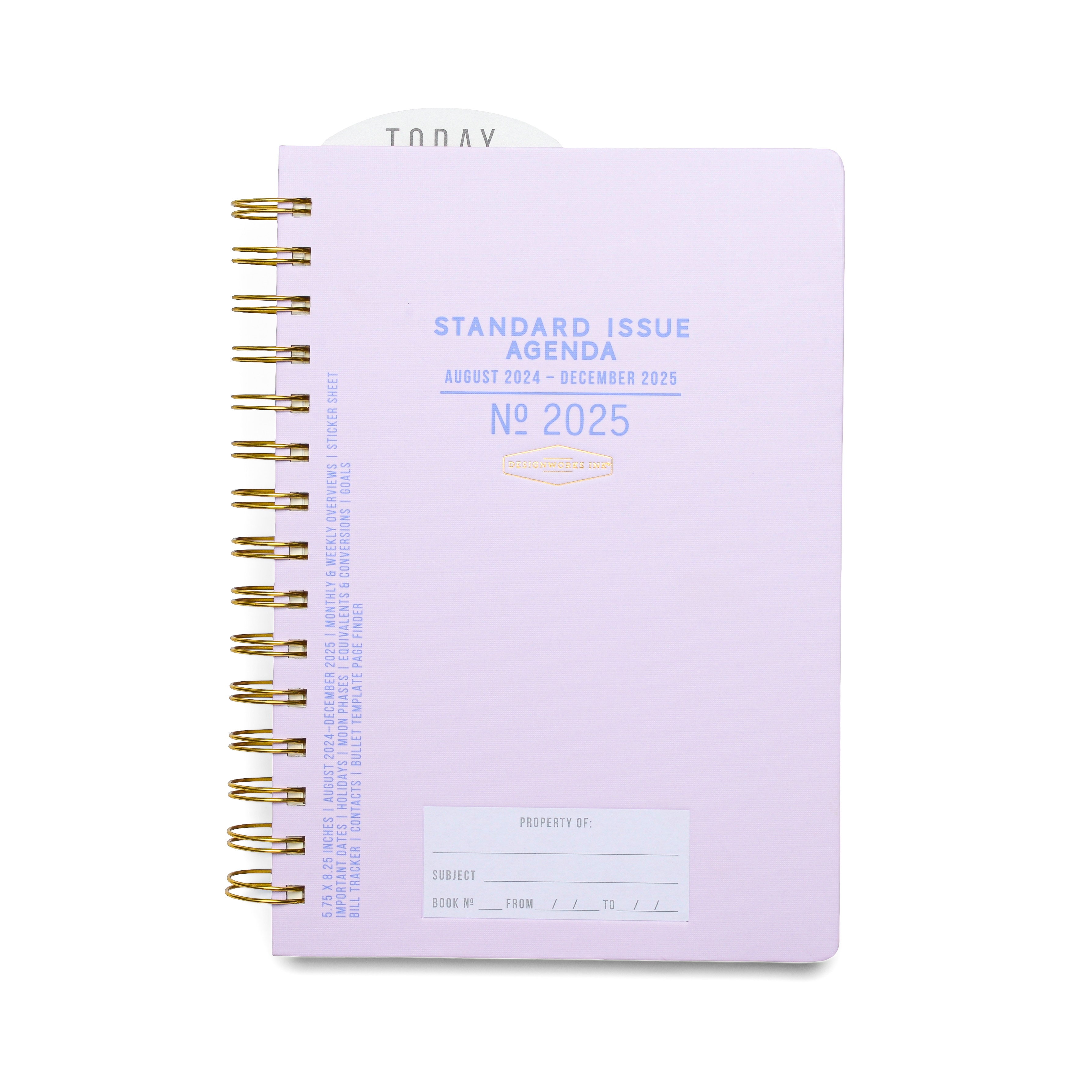 Designworks Ink Standard Issue Planner Medium Aug '24 - Dec '25, Lavender