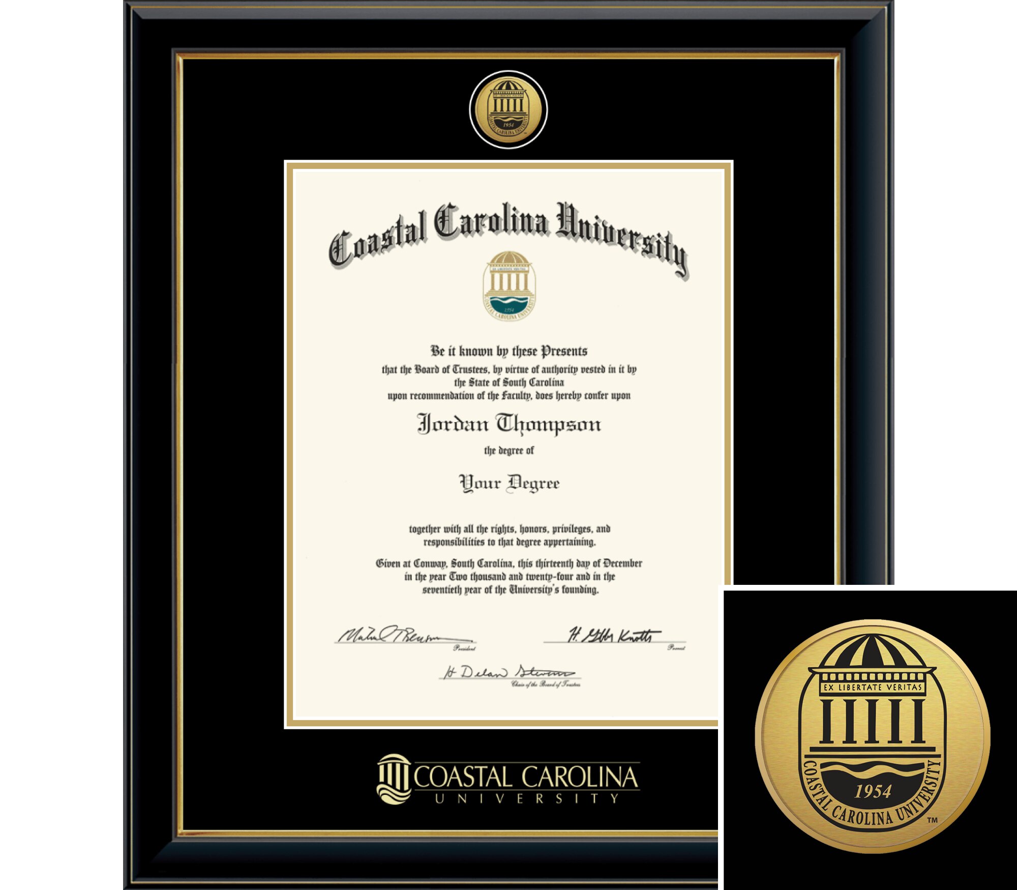 Church Hill Classics Onyx 11x14 Black Diploma Frame