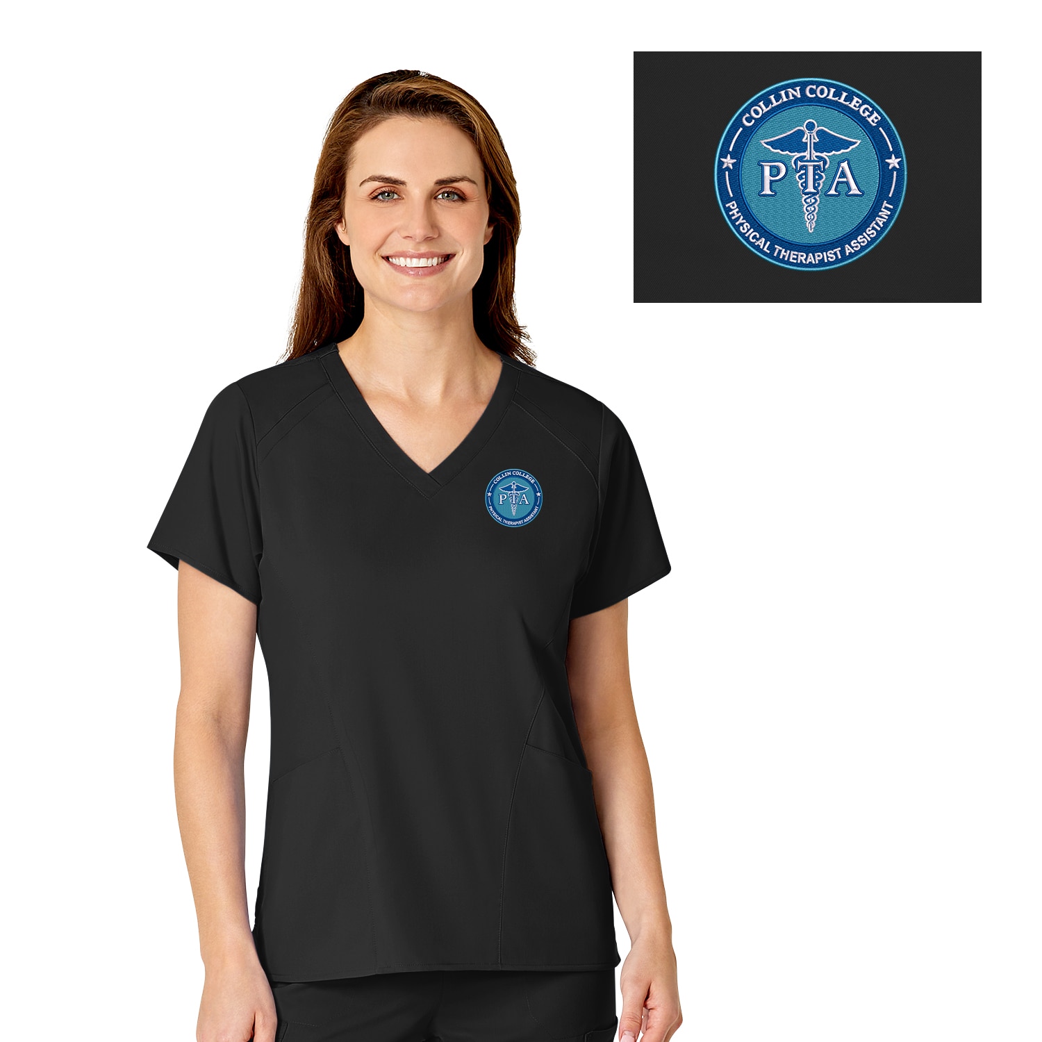 Wink PRO Women's 4-Pocket V-Neck Top, 6319CC15- Physical Therapist Assistant