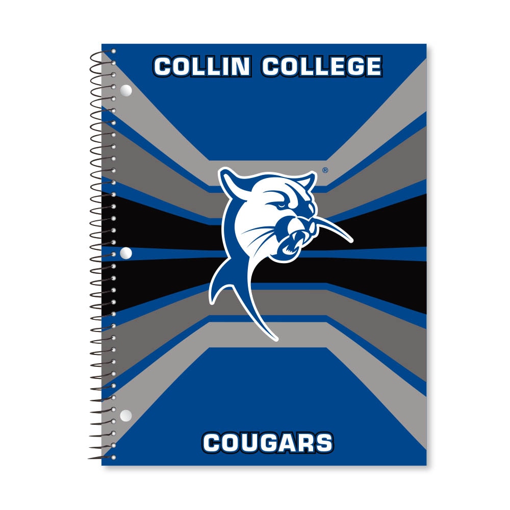 Digi Color Warp 1 Subject 11"x8.5" 70 Count College Ruled Spiral Notebook