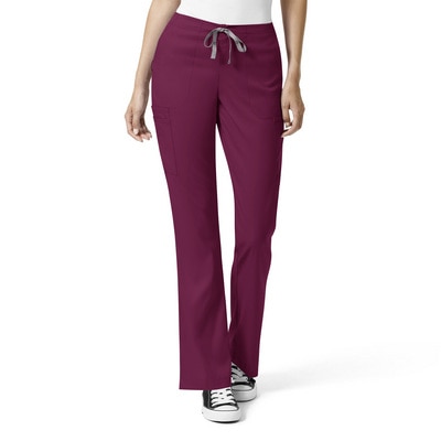 WonderWink PRO Women's Moderate Flare Leg Cargo Scrub Pant, 5319 Petite