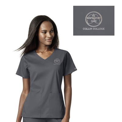 CC4 Respiratory Care Women's Wrap Top  Emb_8222