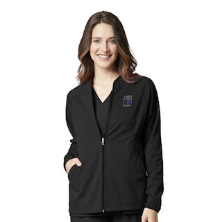 B&N 8220 Collin Custom Decorated WonderWink KNT Diagnostic Medical Sonography Women's Fleece Scrub Jacket, 8209CC6
