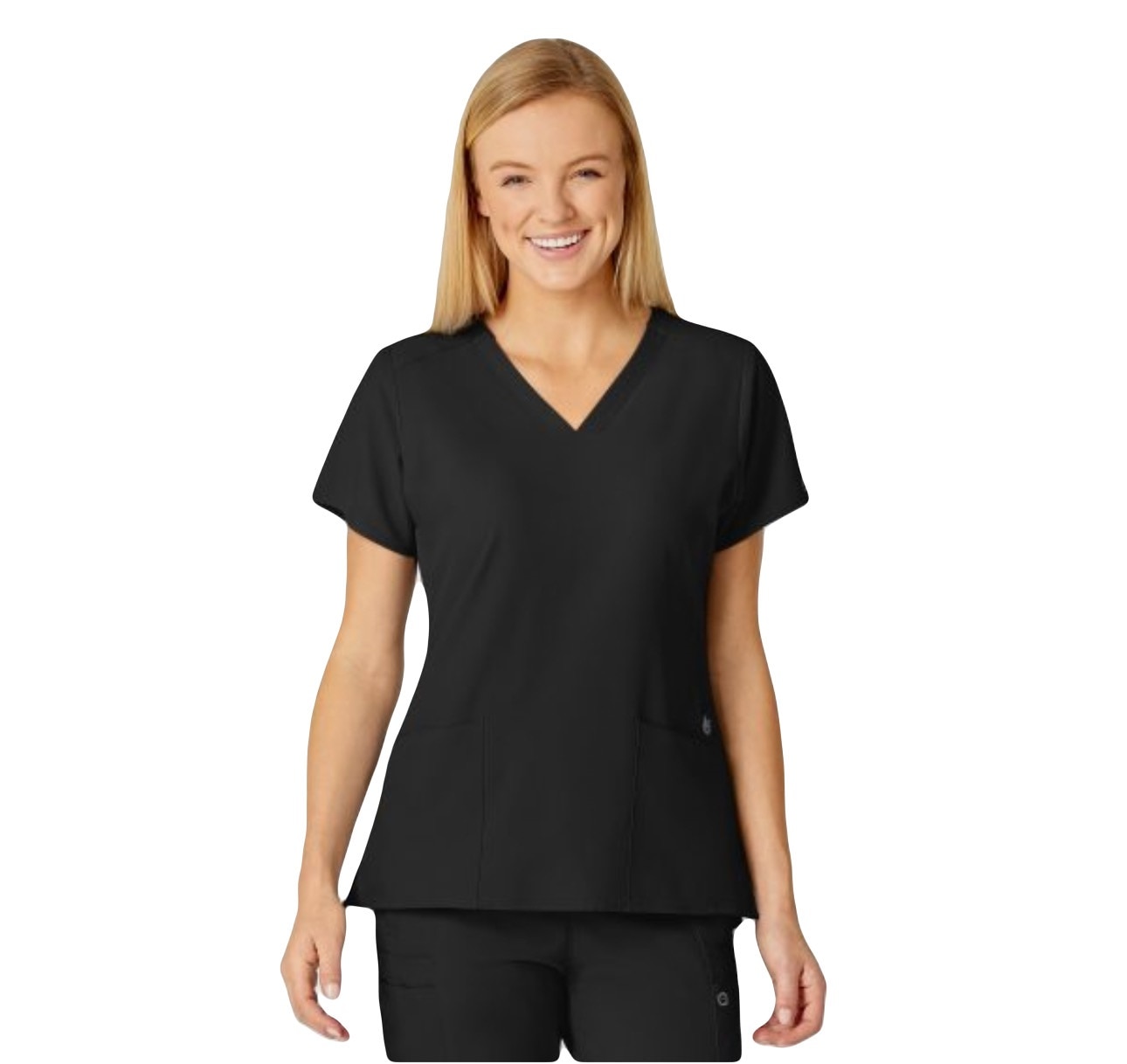 W123 Women's Stylized V-Neck Top, 6555