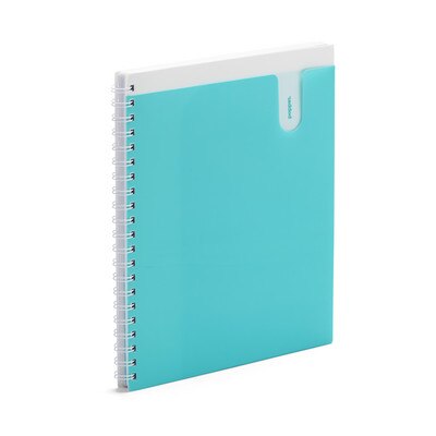 Poppin Aqua 1Subject Pocket Spiral Notebook