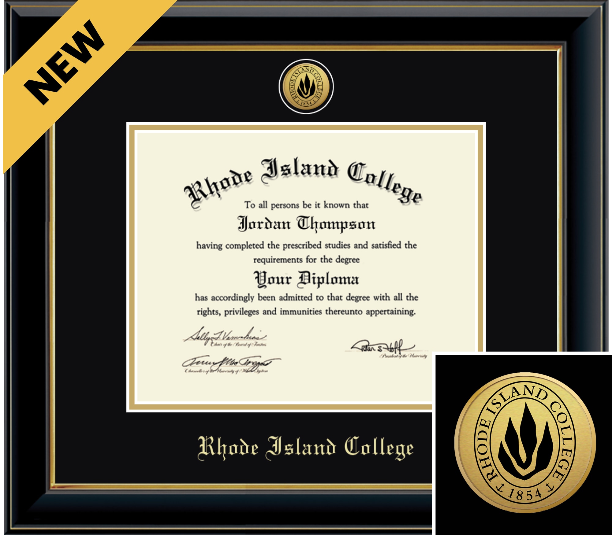 Church Hill Classics Onyx 8x10 Black Diploma Frame