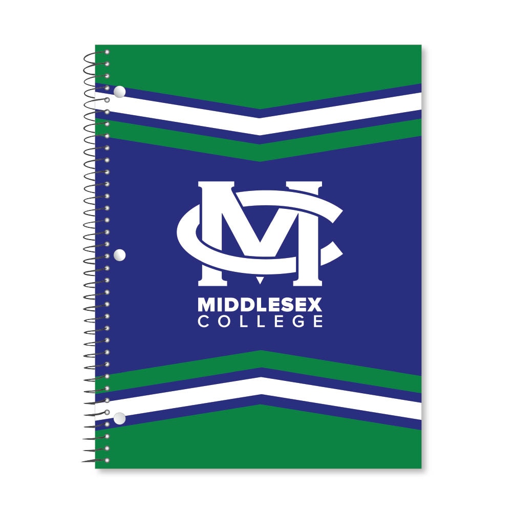 Digi Color Warp 1 Subject 11"x8.5" 70 Count College Ruled Spiral Notebook