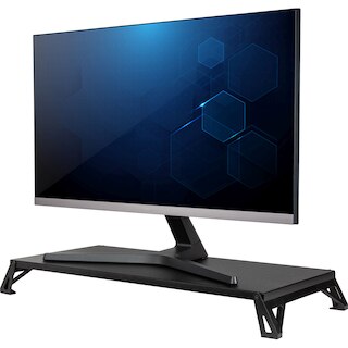 Allsop Low Riser Adustable Monitor Stand 12inx24inx2.5in Box Black