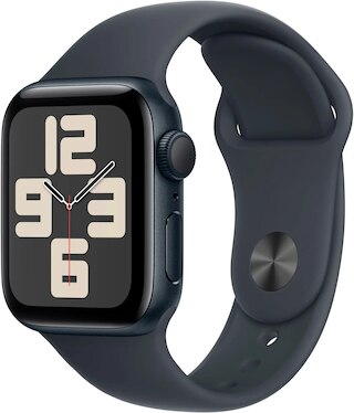 Apple Watch SE GPS 40mm Midnight Aluminum Case with Midnight Sport Band - M/L