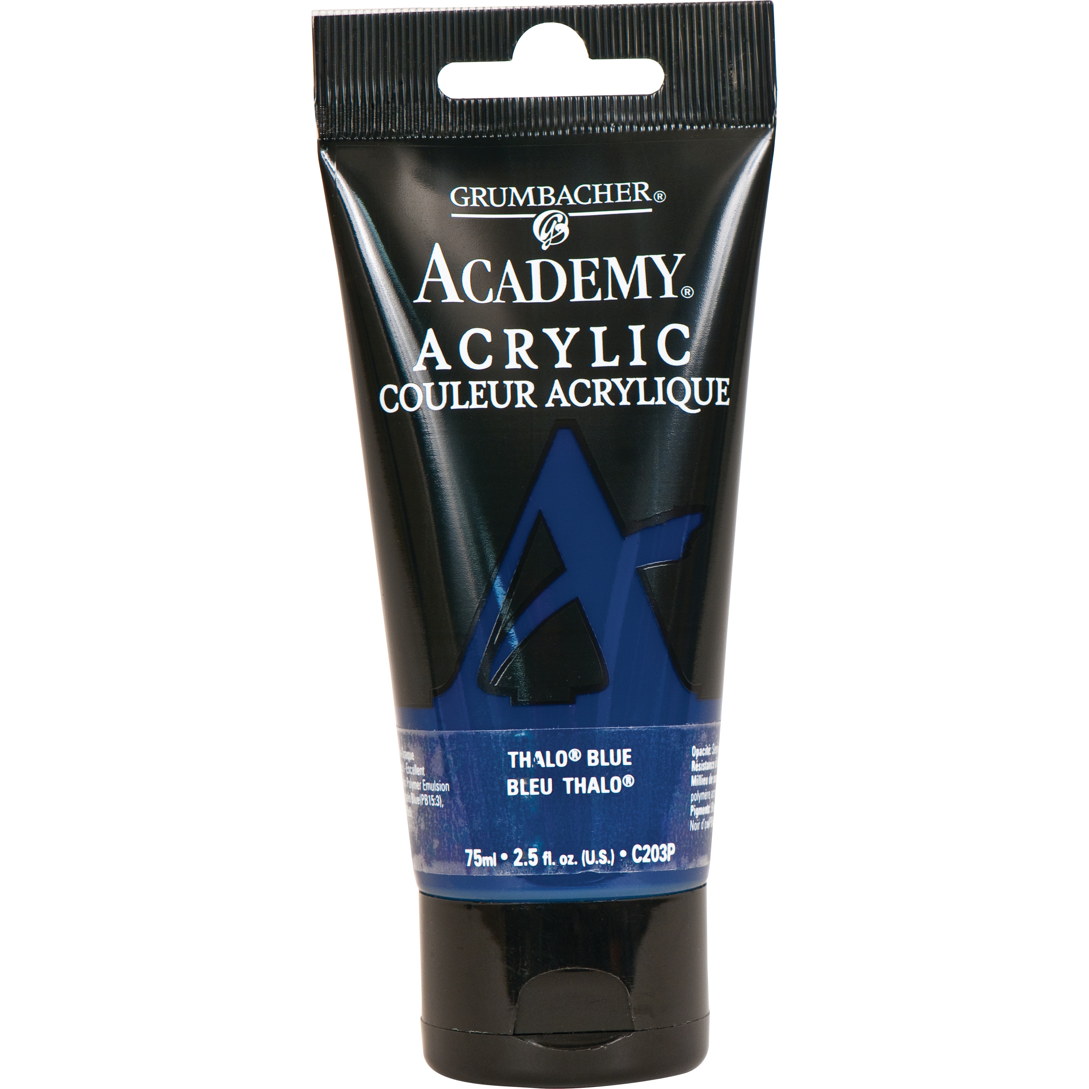 Grumbacher Academy Acrylic, 75ml Tube, Thalo Blue