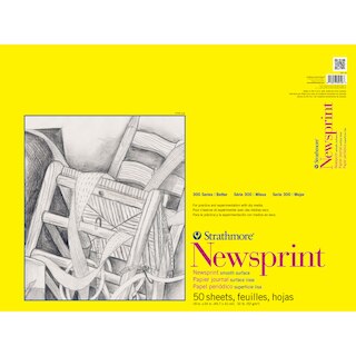 Strathmore Newsprint Paper Pad, 300 Series, Smooth, 18