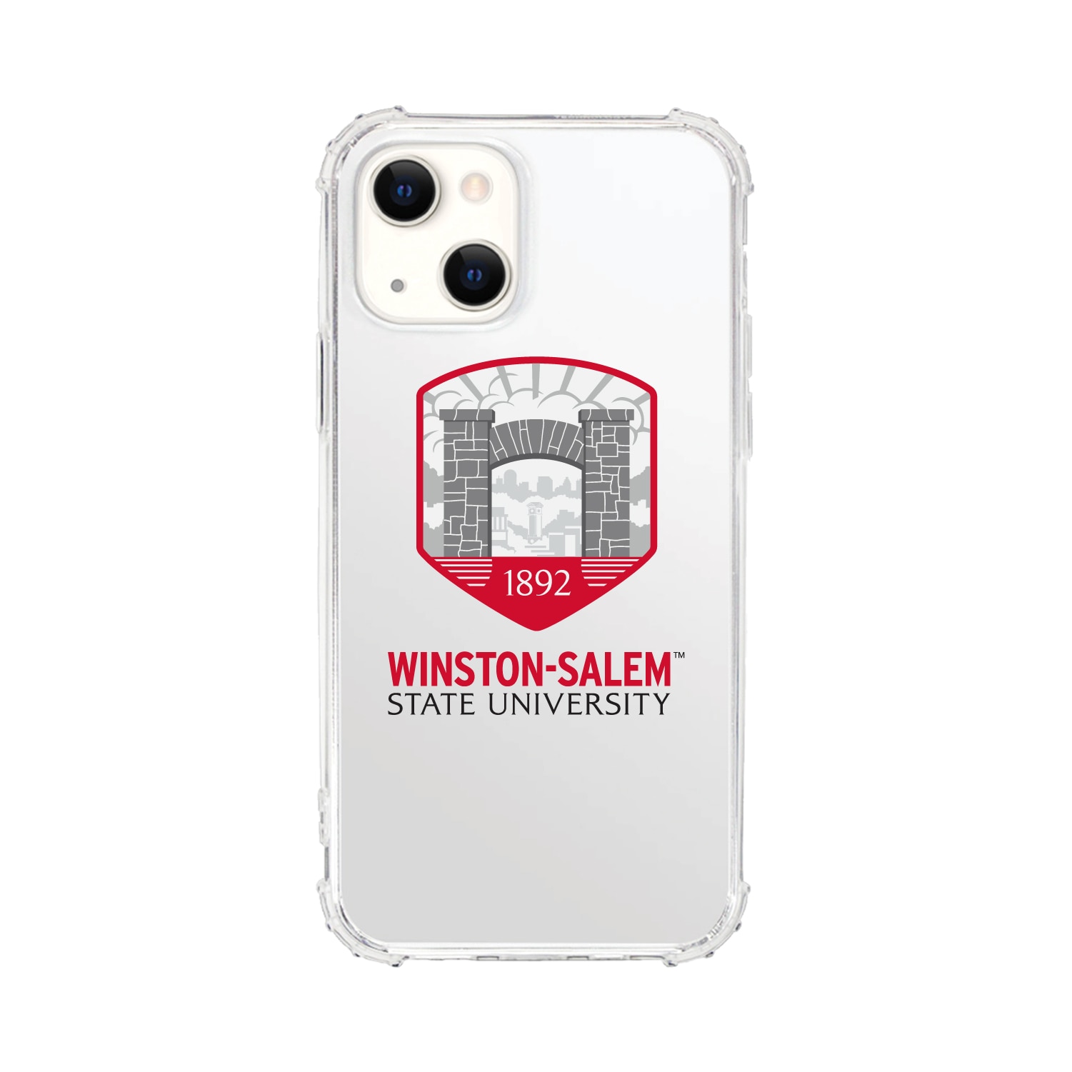 Winston-Salem State University Rams Clear Tough Edge Phone Case, Classic- iPhone 13
