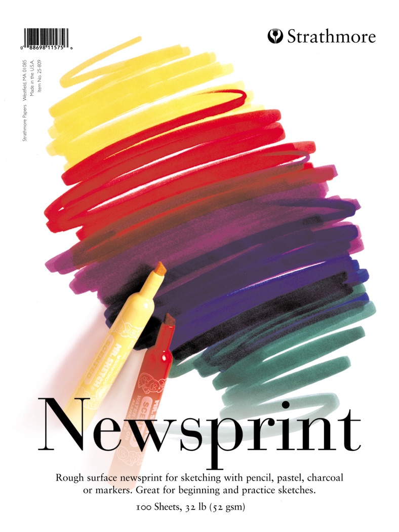 Strathmore Newsprint Pad - 18" x 24" 100 Sheets