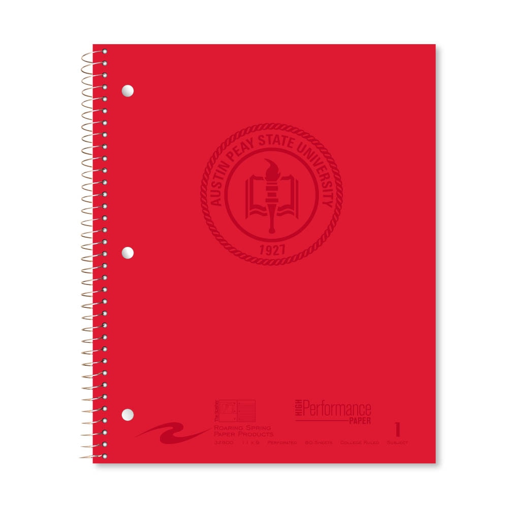 Roaring Premium 1 Subject Notebook, 8.5x11 College Ruled 20lb Paper, Pressboard Foil Cover
