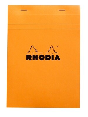 The Classic Rhodia Notepad With Orange Cover.