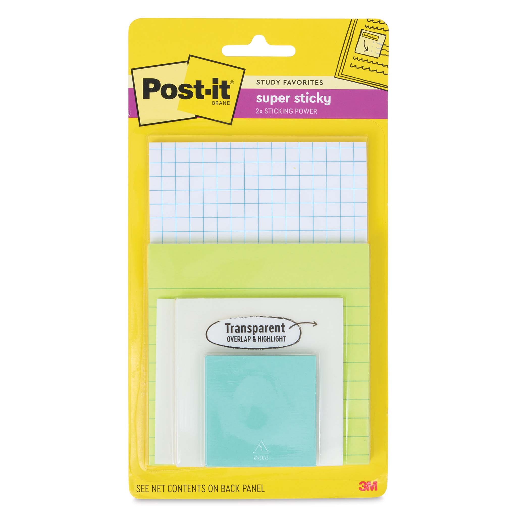 3M Post-it Multipurpose Study Notes - Variety Pack