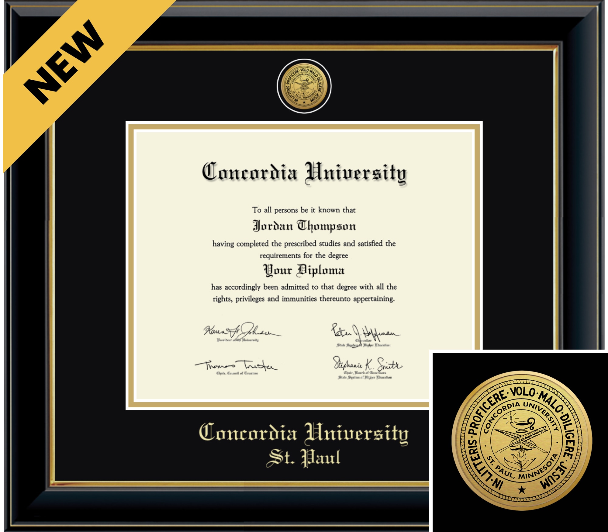 Church Hill Classics Onyx 8x10 Black Diploma Frame