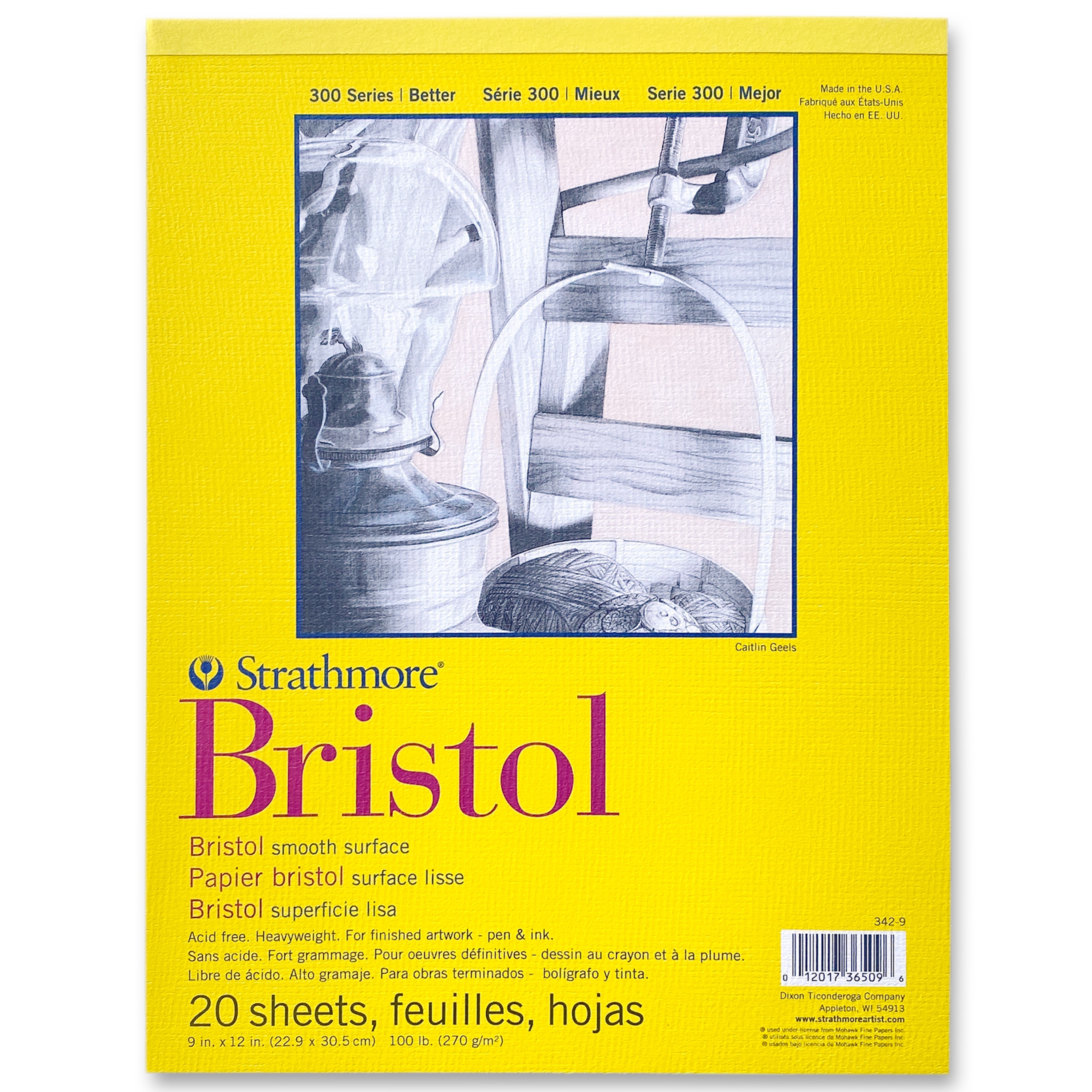 Strathmore Bristol Paper Pad, 300 Series, Smooth, 9" x 12"