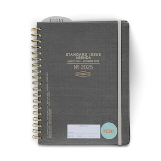 Designworks Ink Standard Issue Planner Large Aug '24 - Dec '25, Charcoal