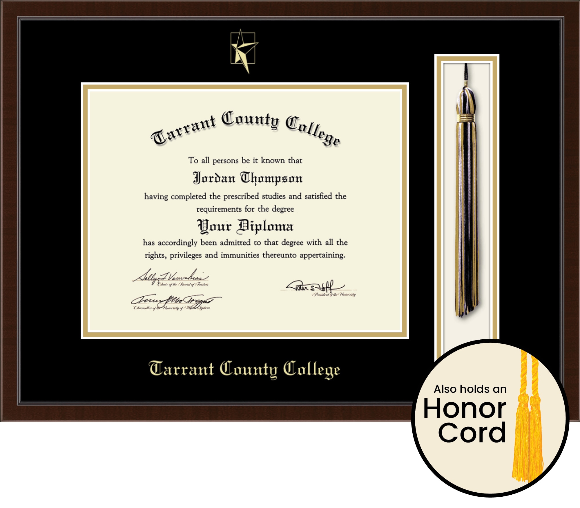 Church Hill Classics 8.5x11, Tassel, Walnut, Associates,  Diploma Frame