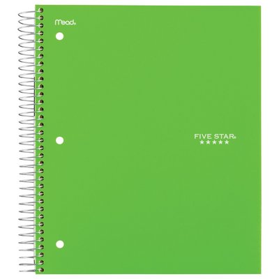 Five Star Trend Wirebound Notebook 5 Subject College Ruled 11 x 8 12 Assorted Colors