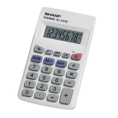 Sharp Calculators EL-233SB 8-Digit Pocket Calculator