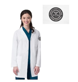 Image 1: WonderWink Unisex Iconic Lab Coat, 7602TCC2 Nursing