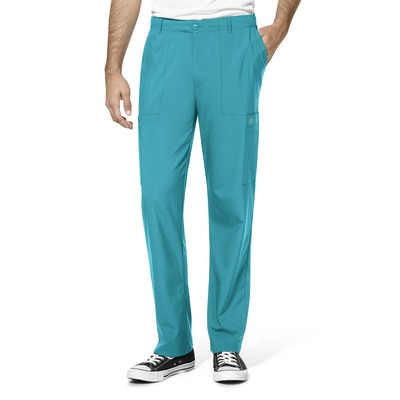 WonderWink W123 Men's Flat Front Cargo Scrub Pant, 5355 Short