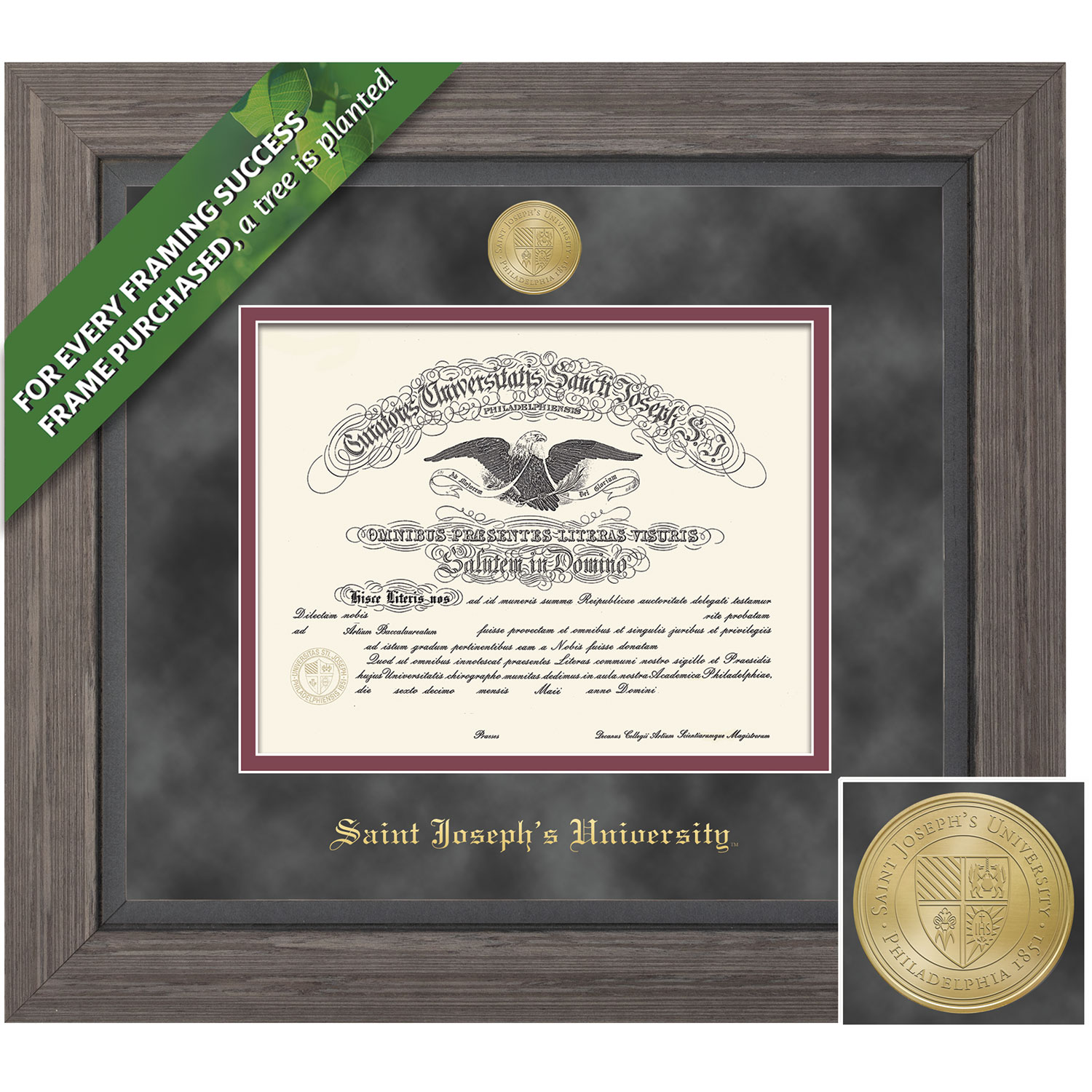 Framing Success 16 x 21 Greystone Gold Medallion Bachelors, Masters, PhD Diploma Frame