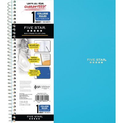 Five Star Trend Wirebound Notebook 1 Subject College Ruled 11 x 8 12 Assorted Colors