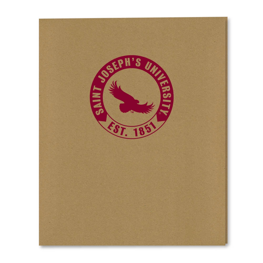 Recycled Emblematic Kraft 2 Pocket Folder, Classic