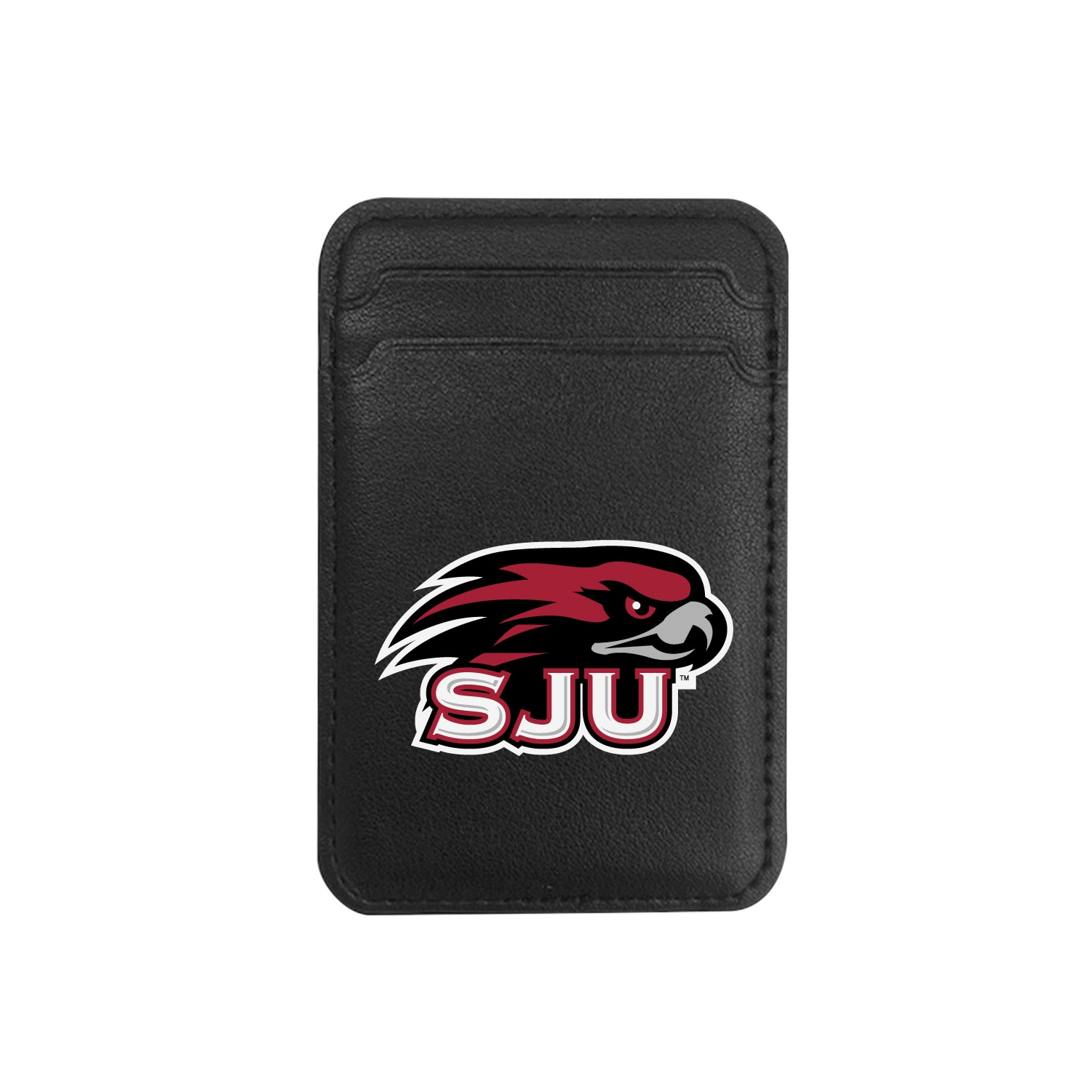 Saint Joseph's University V2 - Leather Wallet Sleeve (Top Load, Mag Safe), Black, Classic V1