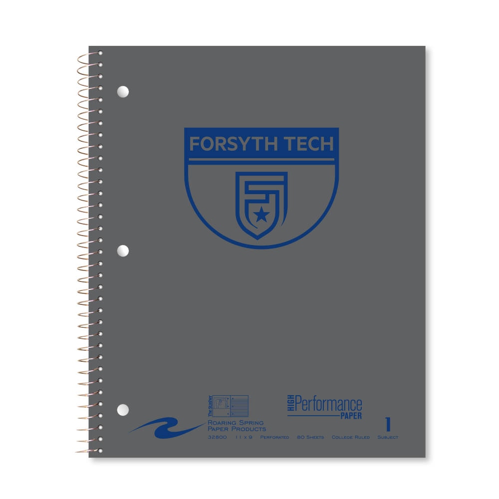 Roaring Premium 1 Subject Notebook, 8.5x11 College Ruled 20lb Paper, Pressboard Foil Cover