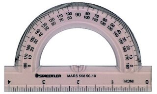 568 50-10 Na Protractor 180 Degre Tinted 4In