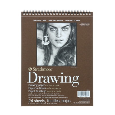Strathmore Drawing Paper Pad, 400 Series, Medium Surface, 8" x 10"