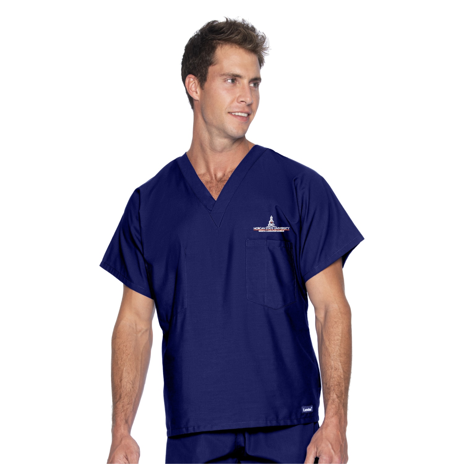 Morgan State Unisex Landau V-Neck Scrub Top