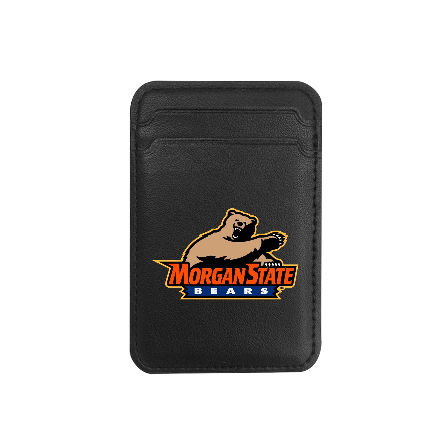 Morgan State University - Leather Wallet Sleeve (Top Load, Mag Safe), Black, Classic V1