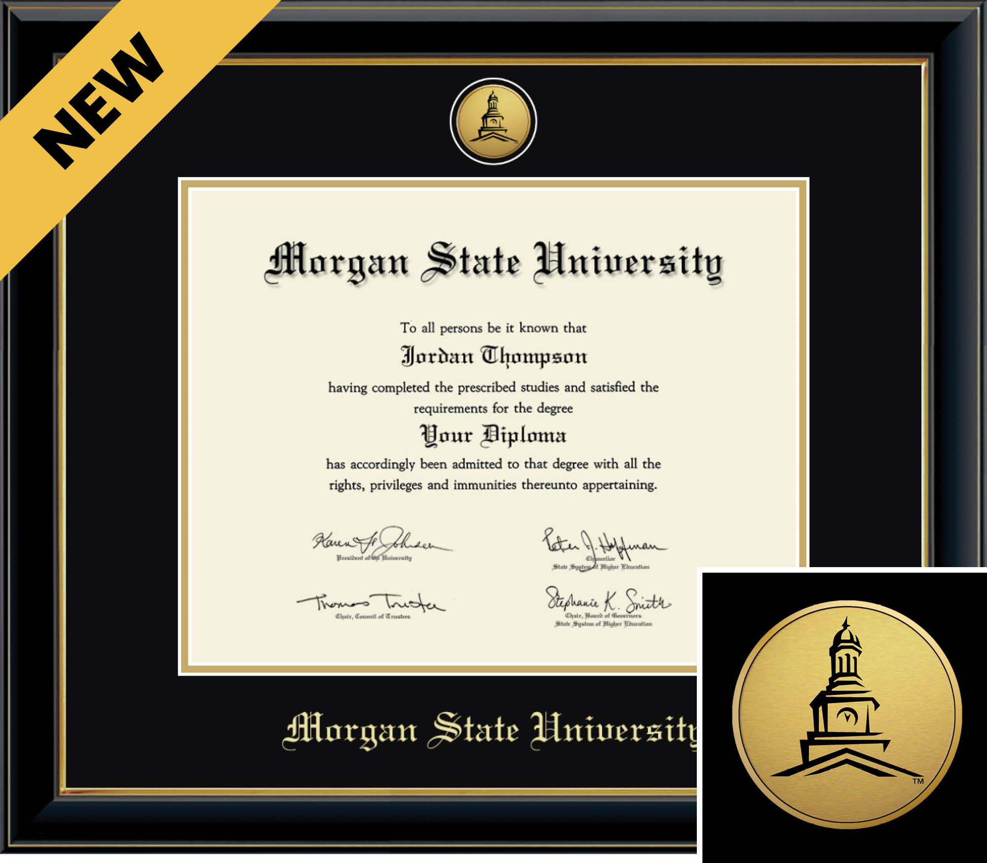 Church Hill Classics Onyx 11x14 Black Diploma Frame