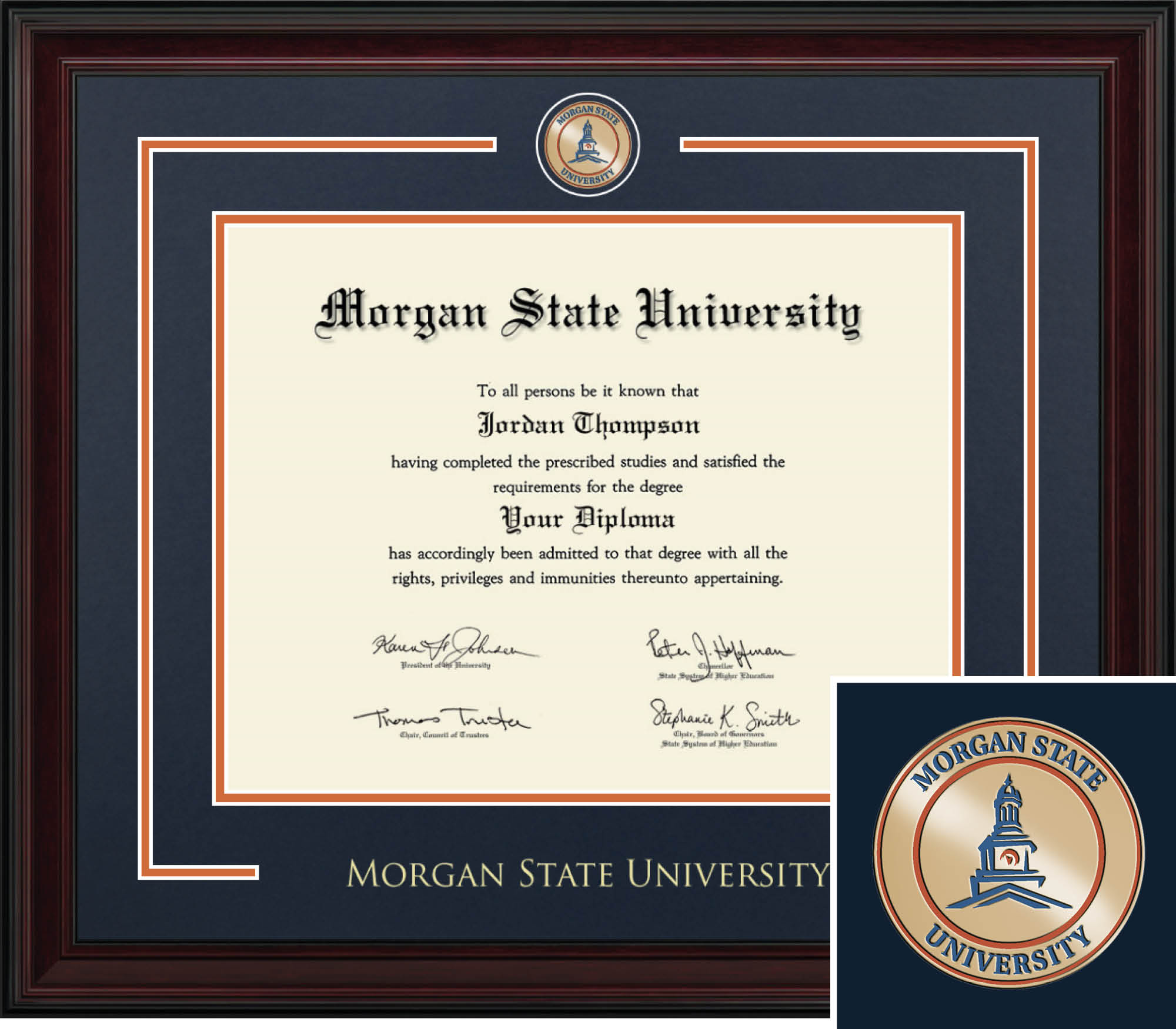 Church Hill Classics Showcase 11x14 Cherry Diploma Frame