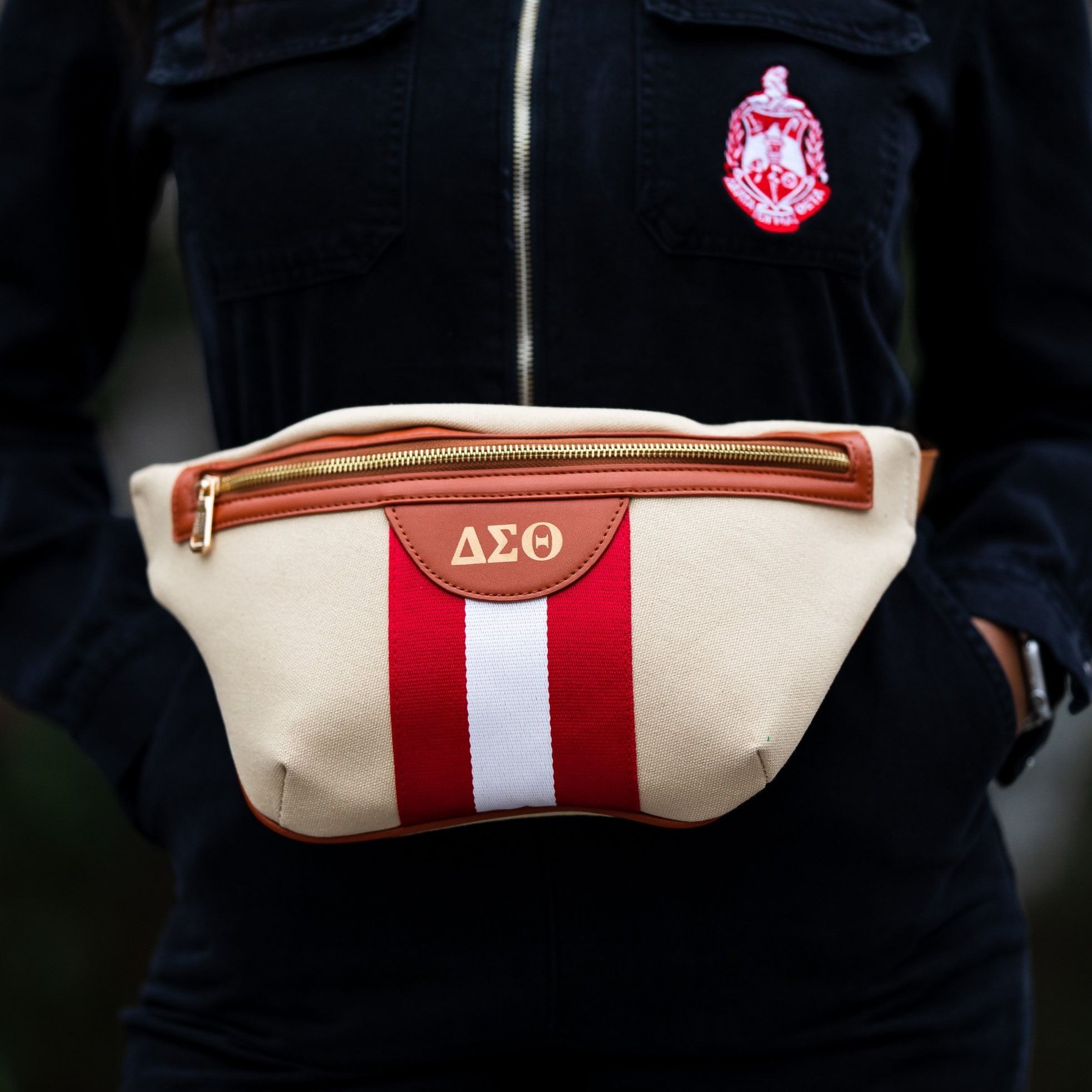 Delta Sigma Theta Canvas belt bag