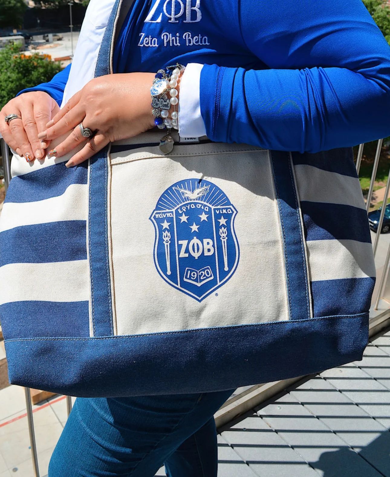 Zeta Phi Beta ZPB Canvas Tote Bag