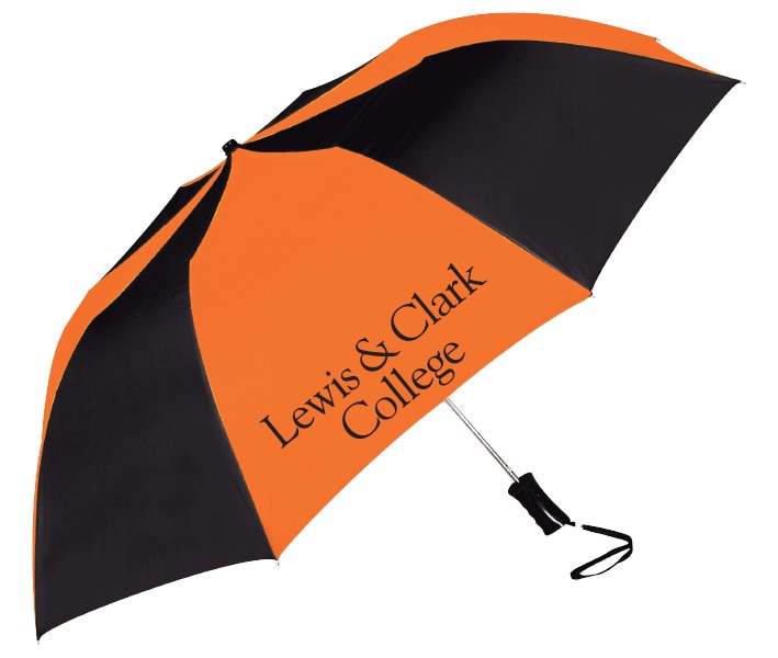 Lewis & Clark College "The Sport" 2-Tone Emblematic Umbrella Automatic Folding 48" Coverage