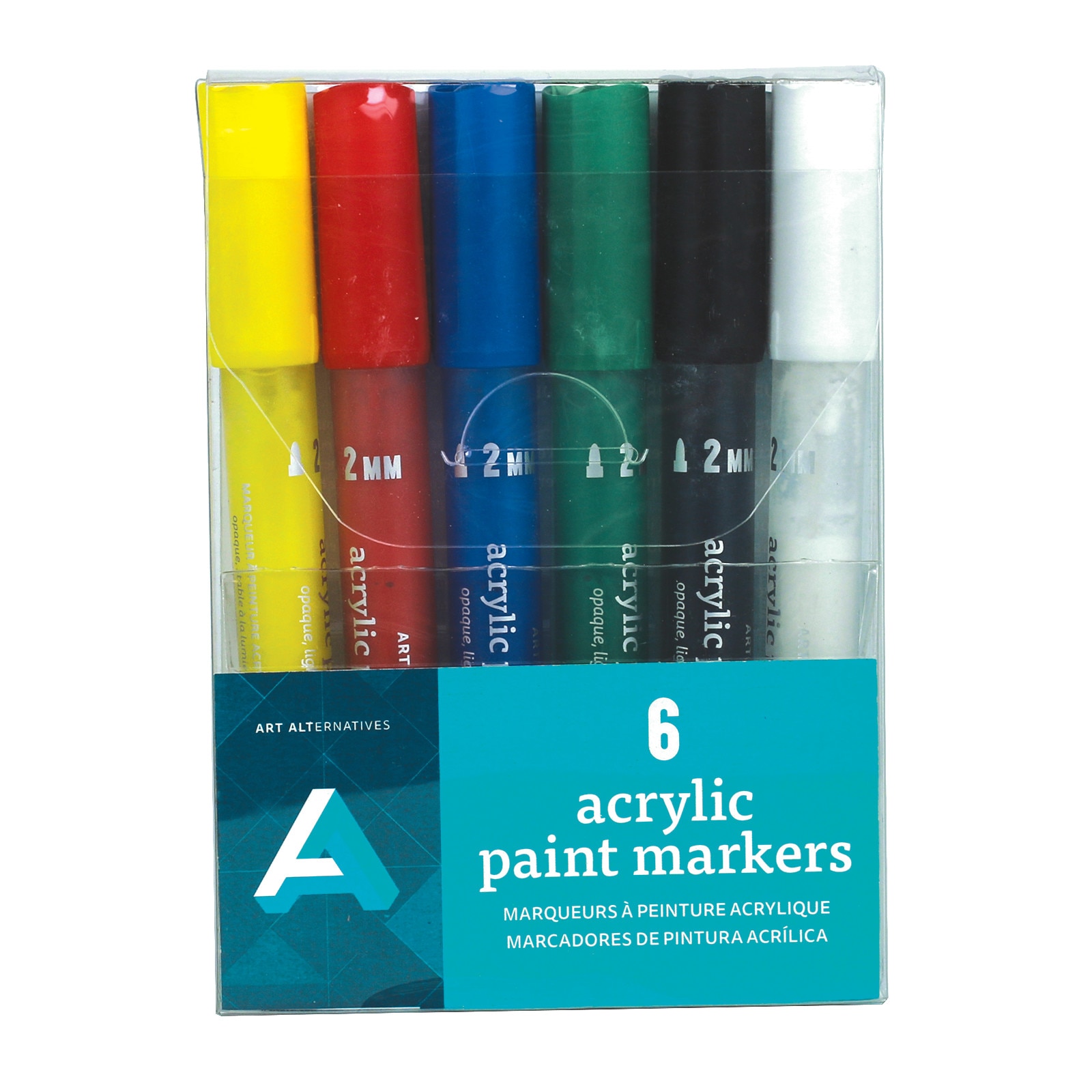 Acrylic Markers 2mm 6 color set