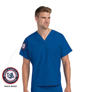 South Alabama Unisex Landau V-Neck Scrub Top