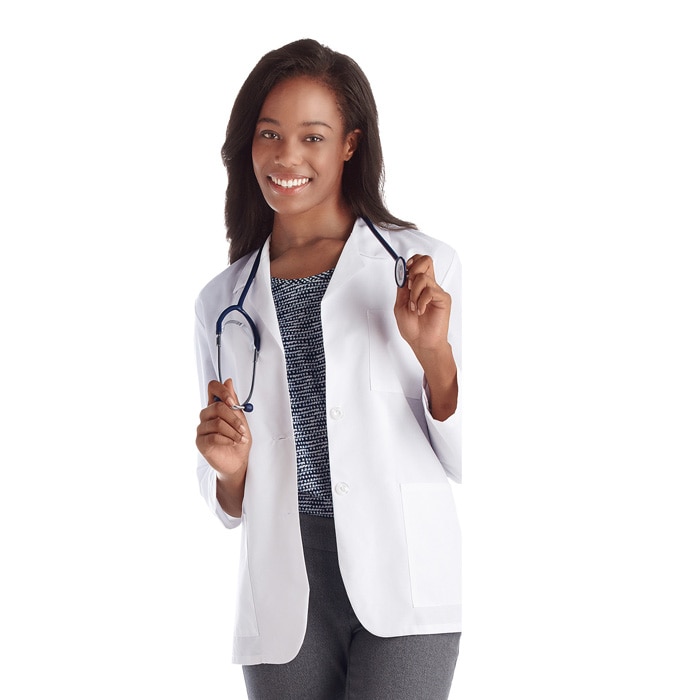 28" Ladies Consultation Coat + Univ South Alabama Coll of Allied Health Occupational Therapy Patch + 2L Emb