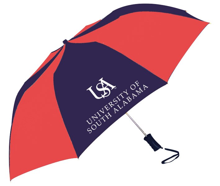 University of South Alabama "The Sport" 2-Tone Emblematic Umbrella Automatic Folding 48" Coverage