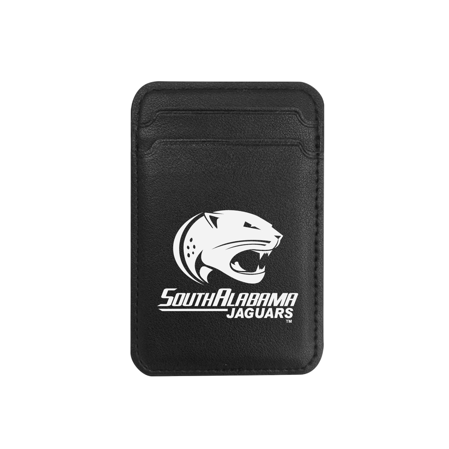 University of South Alabama - Leather Wallet Sleeve (Top Load, Mag Safe), Black, Classic V1