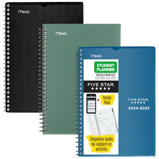 Five Star Customizable Small 2024-25 Planner, Assorted